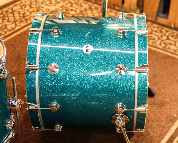 DW Collector's Maple SSC Teal Glass Drum Set - 22,10,12,16 - SO#1389822