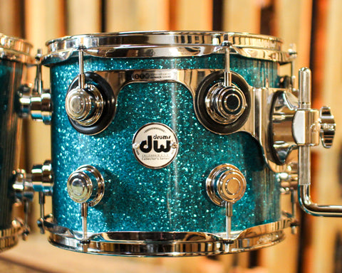 DW Collector's Maple SSC Teal Glass Drum Set - 22,10,12,16 - SO#1389822