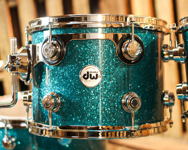 DW Collector's Maple SSC Teal Glass Drum Set - 22,10,12,16 - SO#1389822
