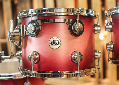 DW Collector's Maple Satin Cherry Burst Drum Set - 22,10,12,16 - SO#1325139