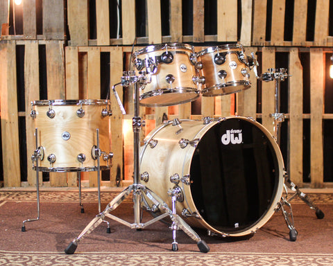 DW Collector's Pure Birch HVLT Natural Satin Oil Drum Set - 22,10,12,16 - SO#1433138
