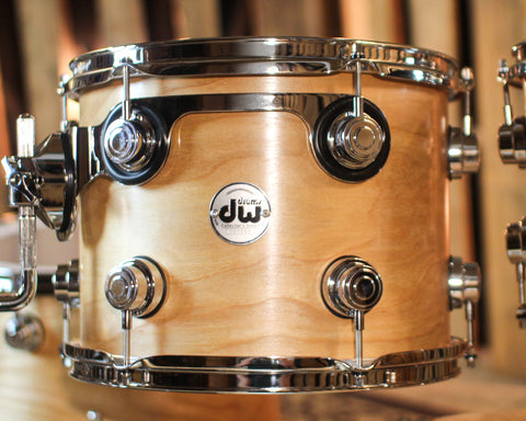 DW Collector's Pure Birch HVLT Natural Satin Oil Drum Set - 22,10,12,16 - SO#1433138