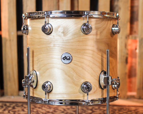 DW Collector's Pure Birch HVLT Natural Satin Oil Drum Set - 22,10,12,16 - SO#1433138