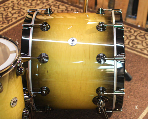 DW Collector's Birch HVLT Yellow to Black Burst Drum Set - 22,10,12,14,16,6.5x14 - SO#1365597