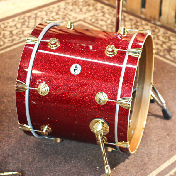 DW Collector's Cherry HVLT Ruby Glass Drum Set - 20,10,12,14 - SO#1313389