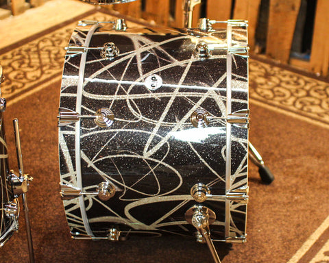 DW Collector's Cherry HVLT Smoke Glass Contrail Drum Set - 24,13,16,14sn - SO#1391000