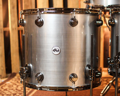 DW Collector's Oak Anodized Stainless Steel Drum Set - 24,10,12,13,15,18,14sn - SO#1357434