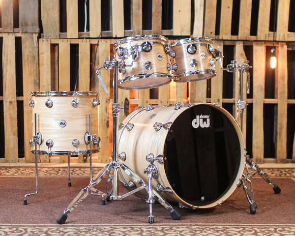 DW Collector's Pure Oak HVLT Natural Satin Oil Drum Set - 22,10,12,16 - SO#1433141