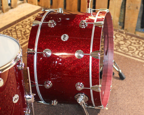 DW Collector's Pure Purpleheart HVLT Ruby Glass Drum Set - 24,10,12,13,16,18,14sn - SO#1327275