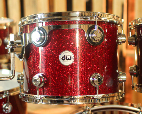 DW Collector's Pure Purpleheart HVLT Ruby Glass Drum Set - 24,10,12,13,16,18,14sn - SO#1327275