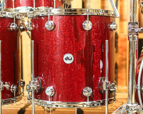 DW Collector's Pure Purpleheart HVLT Ruby Glass Drum Set - 24,10,12,13,16,18,14sn - SO#1327275
