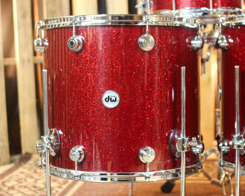 DW Collector's Pure Purpleheart HVLT Ruby Glass Drum Set - 24,10,12,13,16,18,14sn - SO#1327275