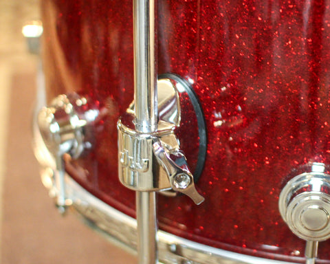 DW Collector's Pure Purpleheart HVLT Ruby Glass Drum Set - 24,10,12,13,16,18,14sn - SO#1327275