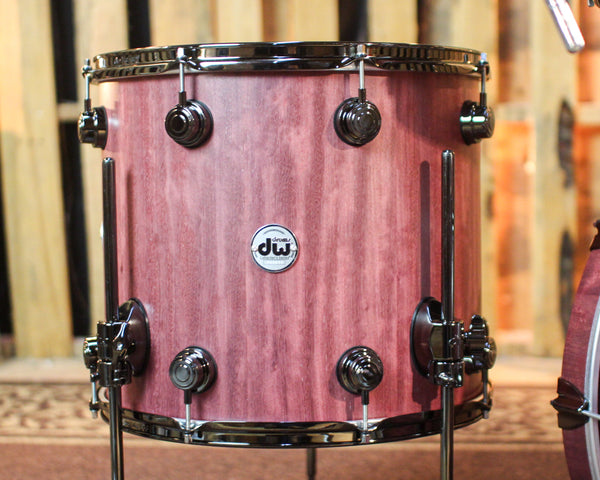 DW Collector's Pure Purpleheart VLT Natural Satin Oil Drum Set - 22,10,12,16 - SO#1398023