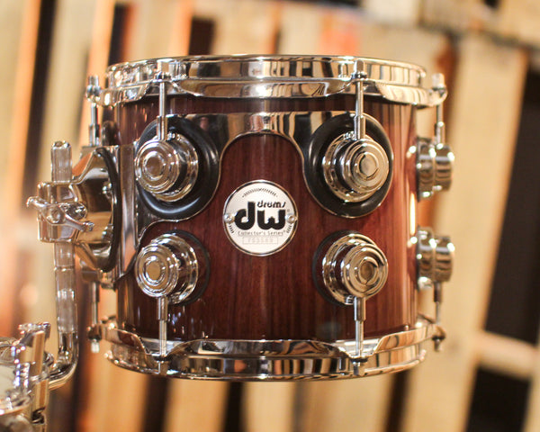 DW Collector's Purpleheart VLT Natural to Candy Black Burst Drum Set - 23,8,10,12,16,18 - SO#1429712