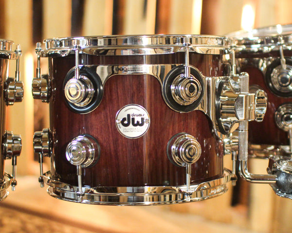 DW Collector's Purpleheart VLT Natural to Candy Black Burst Drum Set - 23,8,10,12,16,18 - SO#1429712