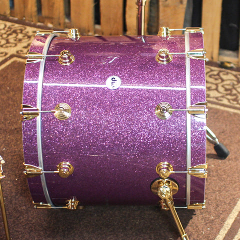 DW Collector's Purpleheart Purple Glass Drum Set - 22,8,10,12,14,16,14sn - SO#1354919