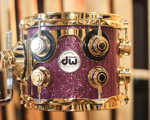 DW Collector's Purpleheart Purple Glass Drum Set - 22,8,10,12,14,16,14sn - SO#1354919