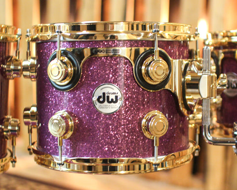 DW Collector's Purpleheart Purple Glass Drum Set - 22,8,10,12,14,16,14sn - SO#1354919