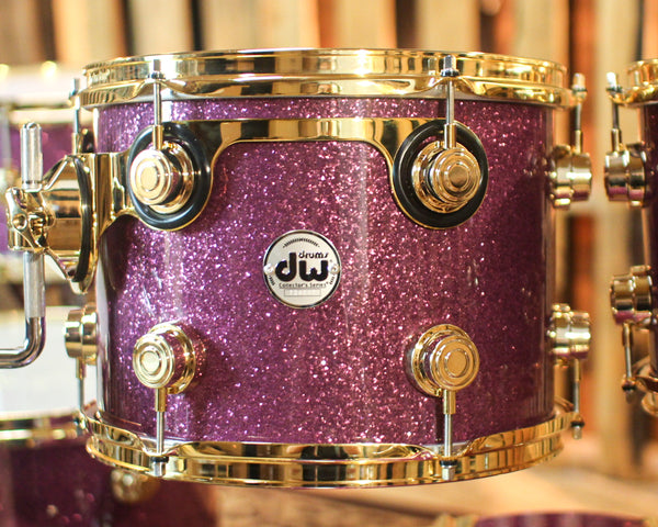 DW Collector's Purpleheart Purple Glass Drum Set - 22,8,10,12,14,16,14sn - SO#1354919