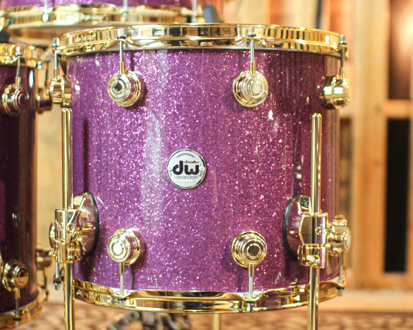 DW Collector's Purpleheart Purple Glass Drum Set - 22,8,10,12,14,16,14sn - SO#1354919