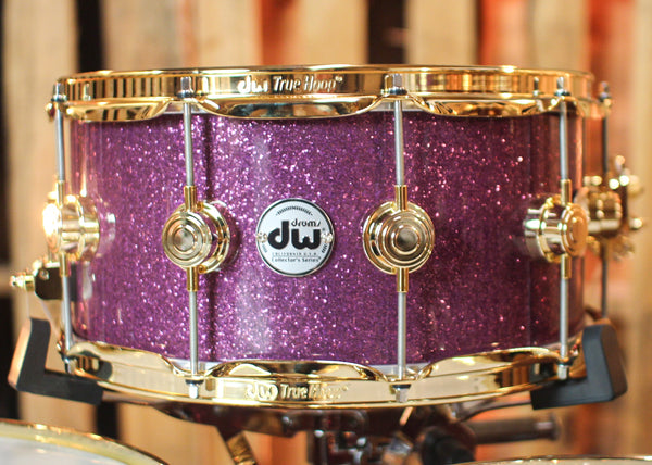 DW Collector's Purpleheart Purple Glass Drum Set - 22,8,10,12,14,16,14sn - SO#1354919