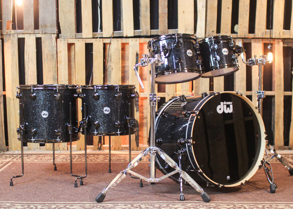 DW Collector's SonicPly Black Ice Drum Set - 22,10,12,14,16 - SO#1433129