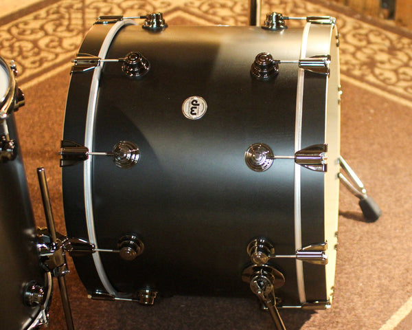 DW Collector's SonicPly Ebony Satin Oil Drum Set - 22,10,12,16,14sn - SO#1412867