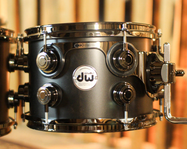 DW Collector's SonicPly Ebony Satin Oil Drum Set - 22,10,12,16,14sn - SO#1412867