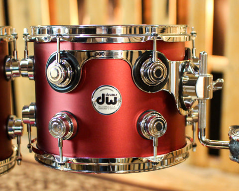 DW Collector's Maple Cherry Metallic Hard Satin Drum Set - 22,10,12,16 - SO#1373792