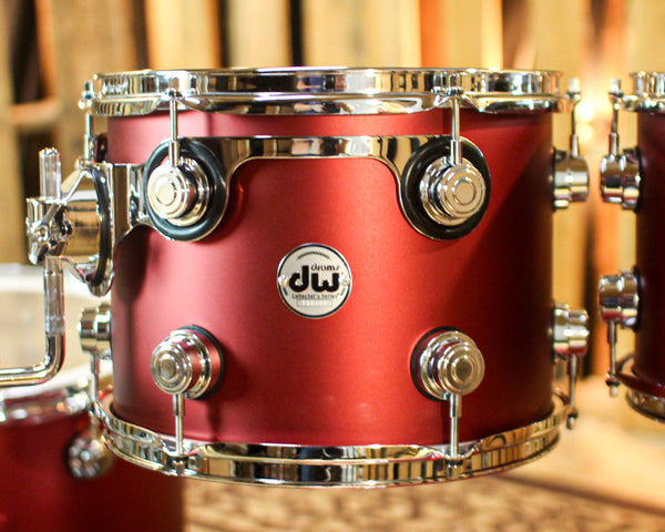 DW Collector's Maple Cherry Metallic Hard Satin Drum Set - 22,10,12,16 - SO#1373792