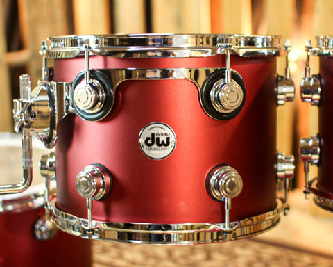 DW Collector's Maple Cherry Metallic Hard Satin Drum Set - 22,10,12,16 - SO#1373792