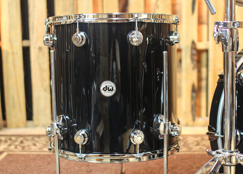 DW Collector's Standard Maple Gloss Black Drum Set - 22,10,12,16 - SO#1324968