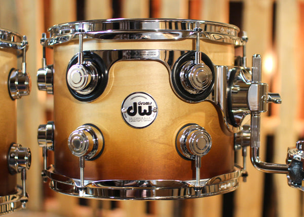 DW Collector's Maple Satin Burnt Toast Fade Drum Set - 22,10,12,16 - SO#1310895