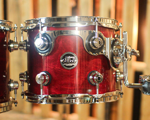 DW Performance Cherry Stain Lacquer Fusion Drum Set - 16x20, 8x10, 9x12, 12x14