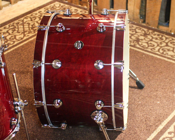 DW Performance Cherry Stain Lacquer Rock Drum Set - 14x24, 9x13, 16x16