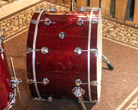 DW Performance Cherry Stain Lacquer Rock Drum Set - 14x24, 9x13, 16x16