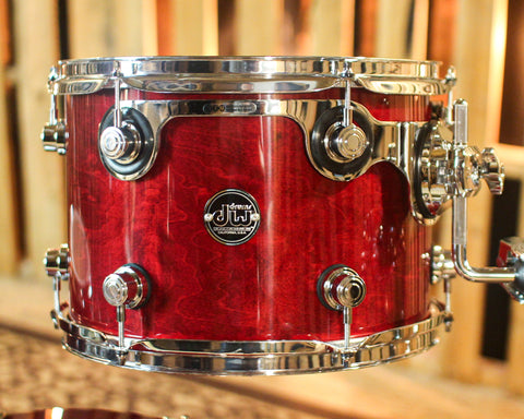 DW Performance Cherry Stain Lacquer Rock Drum Set - 14x24, 9x13, 16x16