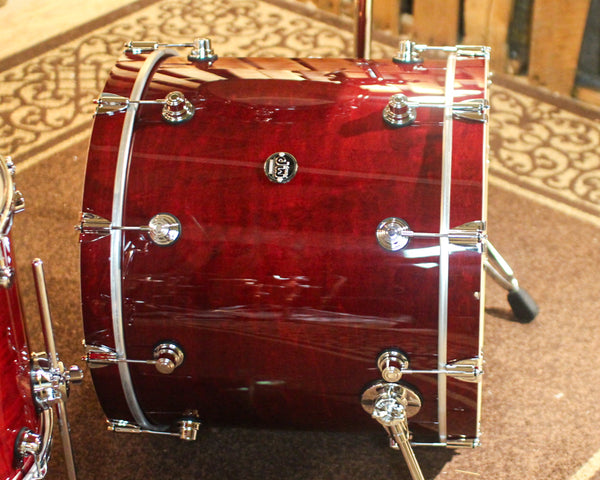 DW Performance Cherry Stain Lacquer Stage Drum Set - 18x22, 8x10, 9x12, 14x16