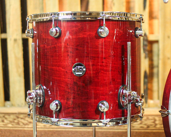 DW Performance Cherry Stain Lacquer Stage Drum Set - 18x22, 8x10, 9x12, 14x16