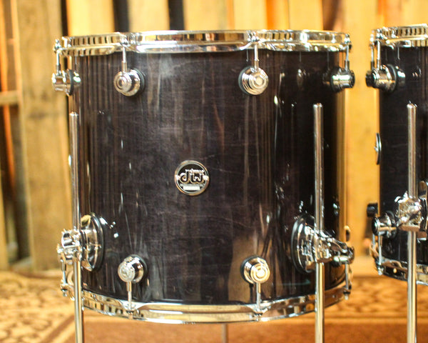 DW Performance Ebony Stain 6pc Drum Set - 18x22, 7x8, 8x10, 9x12, 12x14, 14x16