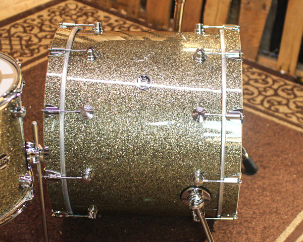 DW Performance Ginger Glitter Glass 5pc Drum Set - 18x22,8x10,9x12,12x14,14x16