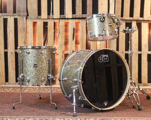 DW Performance Ginger Glitter Glass Rock Drum Set - 14x24, 9x13, 16x16