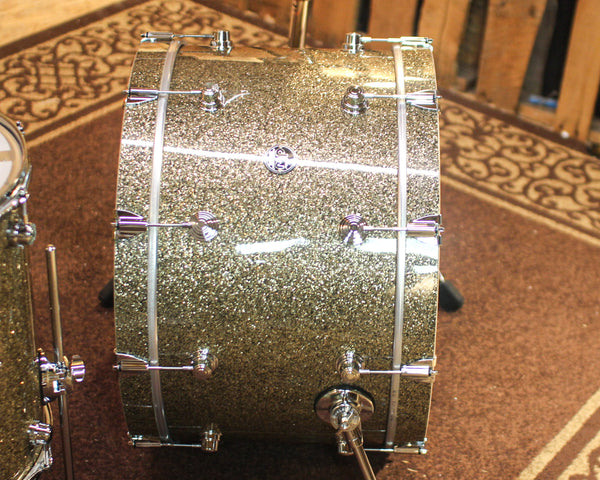 DW Performance Ginger Glitter Glass Rock Drum Set - 14x24, 9x13, 16x16