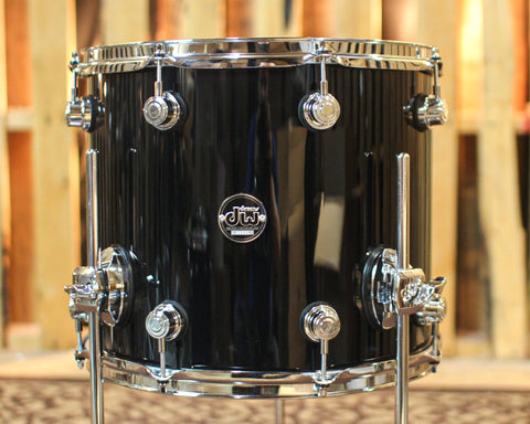 DW Performance Gloss Black Floor Tom - 12x14