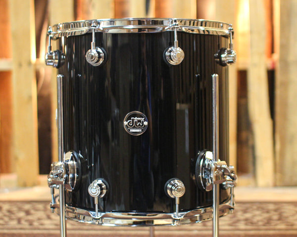 DW Performance Gloss Black Floor Tom - 14x14