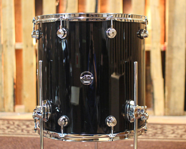 DW Performance Gloss Black Floor Tom - 16x16