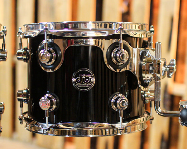 DW Performance Piano Black Lacquer Fusion Drum Set - 16x20, 8x10, 9x12, 12x14