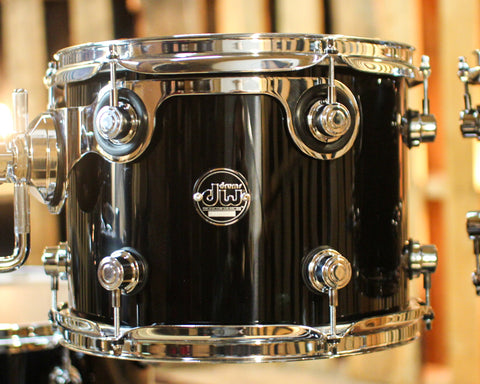 DW Performance Piano Black Lacquer Fusion Drum Set - 16x20, 8x10, 9x12, 12x14