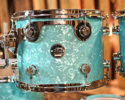 DW Performance Seafoam Marine 5pc Drum Set - 18x22,8x10,9x12,12x14,14x16